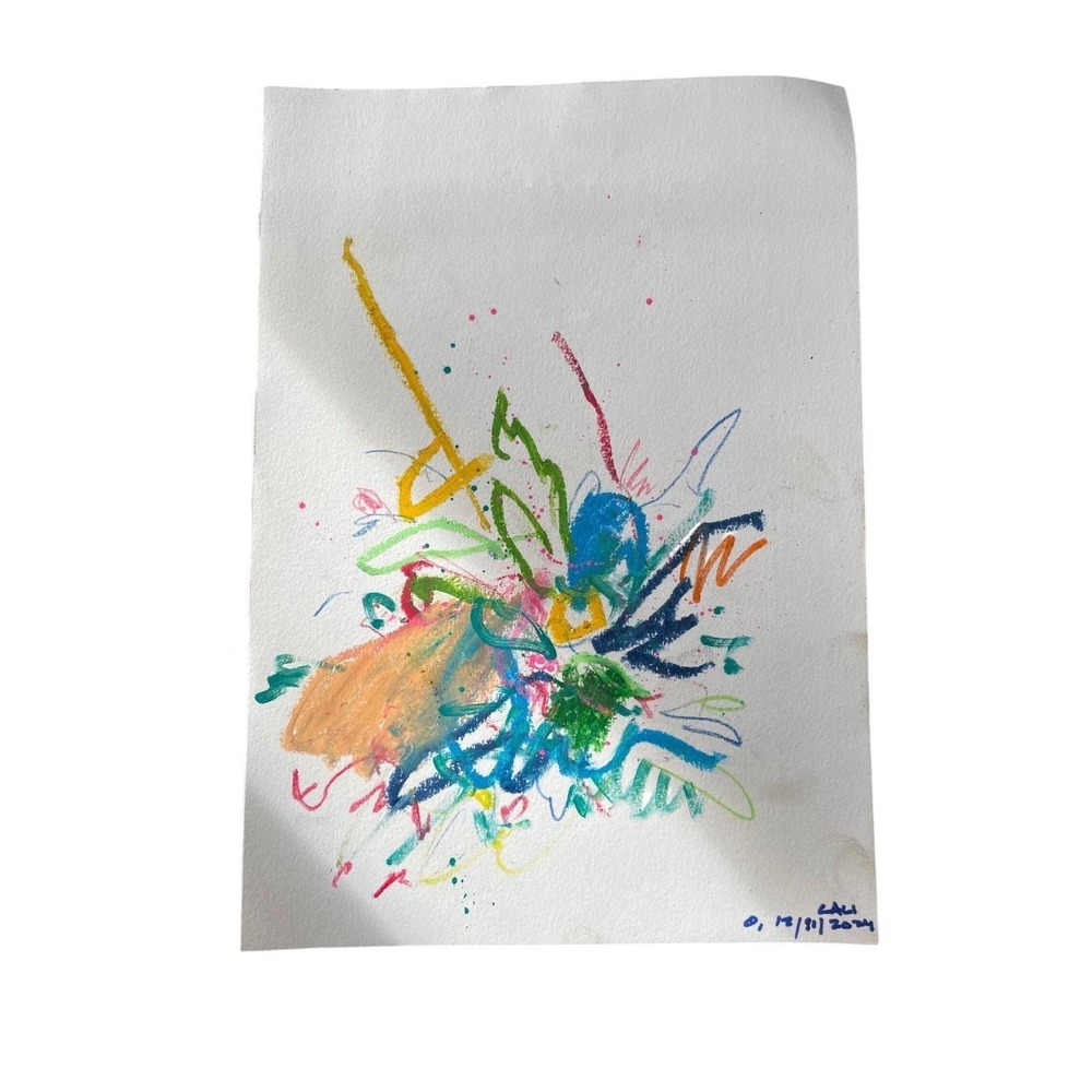 Spiritual Art Painting Investment‎ Original Artwork by Oman Hosea 7 x 10 Inches